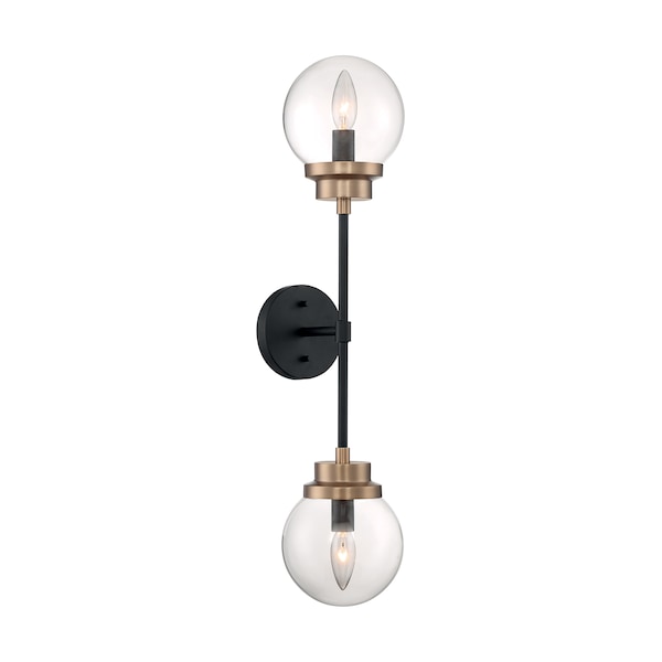 Nuvo Fixture, Indr Sconce, 2-Lght, Incandescent, 60W, 120V, B10, Candelabra, Bulb Watts: 60 60/7122 - main